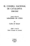Cover of: El Consell Nacional de Catalunya, 1940-1945