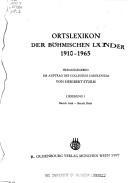 Cover of: Ortslexikon der böhmischen Länder, 1910-1965