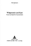 Cover of: Wittgenstein und Kant: Versuch zum Begriff d. Transzendentalen
