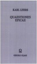 Cover of: Quaestiones epicae by Karl Lehrs