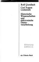 Cover of: Historische Wissenschaften und elektronische Datenverarbeitung