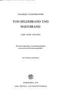 Cover of: Von Hildebrand und Hadubrand: Lied, Sage, Mythos