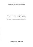 Cover of: Vicente Espinel by Alberto Navarro González