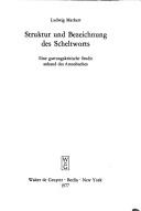 Cover of: Struktur und Bezeichnung des Scheltworts by Ludwig Markert