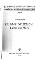 Cover of: Franz Delitzsch: Leben u. Werk