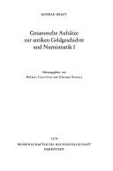 Cover of: Gesammelte Aufsätze zur antiken Geldgeschichte und Numismatik