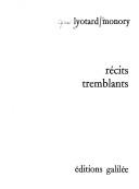 Cover of: Récits tremblants