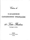 Cover of: Victor Barbeau by [volume concu et réalisé par Robert Choquette].