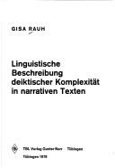 Cover of: Linguistische Beschreibung deiktischer Komplexität in narrativen Texten