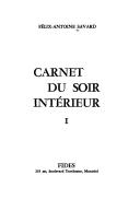 Cover of: Carnet du soir intérieur