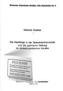 Cover of: Die Nachfolge in der Seleukidenherrschaft und die parthische Haltung im römisch-pontischen Konflikt