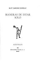 Cover of: Maneras de estar solo