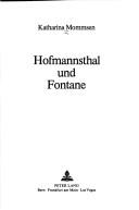 Cover of: Hofmannsthal und Fontane