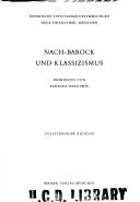 Cover of: Nach-Barock und Klassizismus: vollst. Katalog