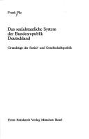 Cover of: Das sozialstaatliche System der Bundesrepublik Deutschland by Frank Pilz