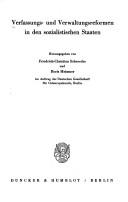 Cover of: Verfassungs- und Verwaltungsreformen in den sozialistischen Staaten