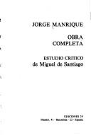 Cover of: Obra completa by Manrique, Jorge