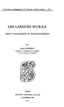 Cover of: Les Langues d'U.R.S.S.: aspects linguistiques et sociolinguistiques