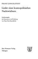 Cover of: Lieder eines kosmopolitischen Nachtwächters: Studienausgabe mit Kommentar und Einleitung