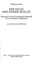 Der Staat, den keiner wollte by Hellmut Andics