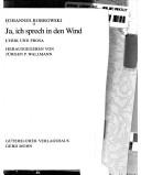 Cover of: Ja, ich sprech in den Wind: Lyrik u. Prosa