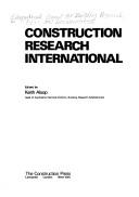 Cover of: Construction research international