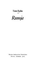 Cover of: Runoja by Uuno Kailas