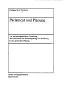 Parlament und Planung by Vitzthum, Wolfgang Graf.