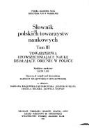 Cover of: Słownik polskich towarzystw naukowych