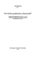 Cover of: Stil der paulinischen "Narrenrede" Analyse d. Sprachgestaltung in 2 Kor 11, 1-12, 10 als Beitr. zur Methodik von Stilunters. neutestamentl. Texte