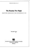 Cover of: The Russian new Right by Alexander Yanov