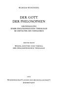 Cover of: Der Gott der Philosophen: Grundlegung einer philosophischen Theologie im Zeitalter des Nihilismus.