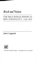 Cover of: Reich and nation by John G. Gagliardo