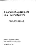 Cover of: Financing government in a Federal system