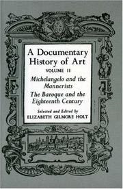 Cover of: A Documentary History of Art, Vol. 2
