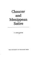 Chaucer and Menippean satire by F. Anne Payne