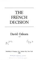 Cover of: The French decision