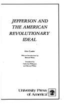 Cover of: Jefferson and the American Revolutionary ideal