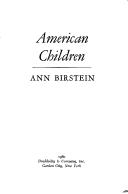Cover of: American children