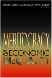 Cover of: Meritocracy and Economic Inequality by 