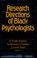 Cover of: Research directions of Black psychologists