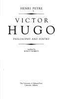 Cover of: Victor Hugo: philosophy and poetry