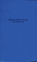 Cover of: American Negro slavery and abolition by Wilbert Ellis Moore