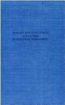 Cover of: Research and development as a pattern in industrial management | Harrison C. White