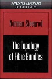 Cover of: The topology of fibre bundles by Norman Earl Steenrod