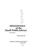 Cover of: Administration of the small public library