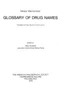 Cover of: Moses Maimonides' Glossary of drug names