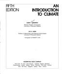 Cover of: An introduction toclimate. by Glenn Thomas Trewartha