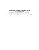 Cover of: Records of the Department of State relating to the internal affairs of China, 1910-1929: a descriptive guide and subject index to microcopy no. 329