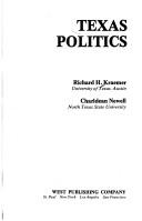Texas politics by Richard H. Kraemer